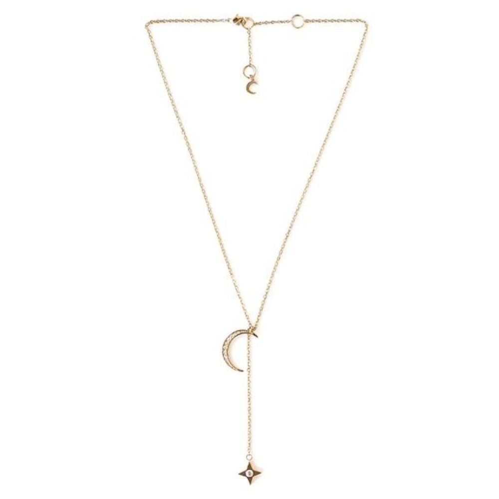 Lili Claspe 14k Gold Filled Rope the Moon Lariat NWT